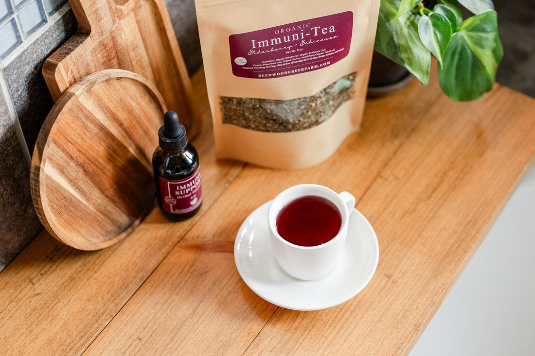 Easy Elderberry Echinacea Immune-Boosting Tea